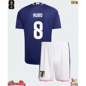 Japan Takefusa Kubo #8 Replica Home Stadium Kit for Kids World Cup 2026 Short Sleeve (+ pants)
